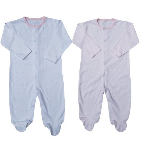2 Pack Benben Footie - Stripes and Dots
